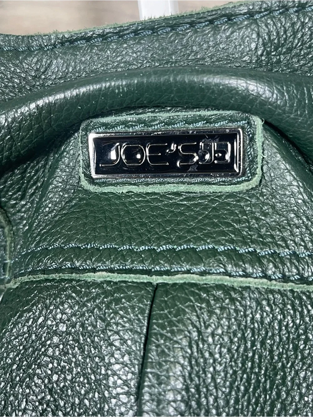 Joes Jeans Green Leather Pleated Hobo Bag Shoulder Purse Classic Western 90s Y2K